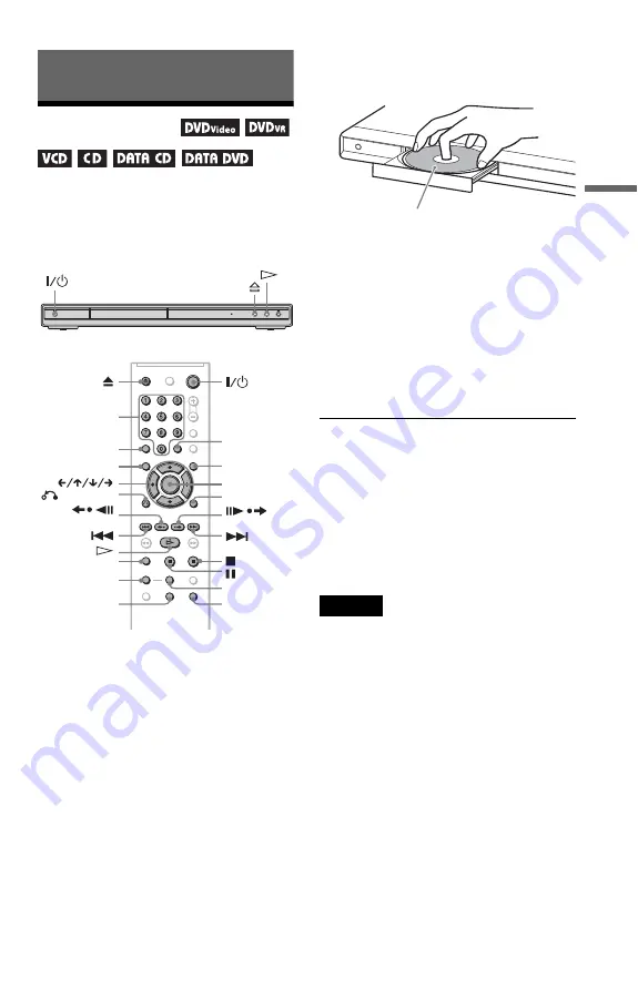 Sony DVP-NS67P Operating Instructions Manual Download Page 21