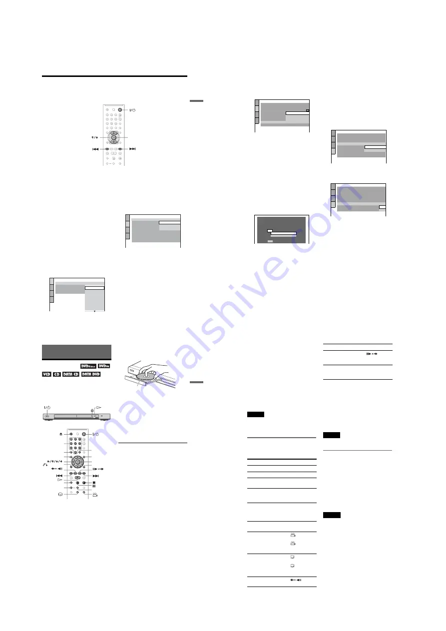 Sony DVP-NS72HP Operating Instructions / Manual de instrucciones Скачать руководство пользователя страница 11