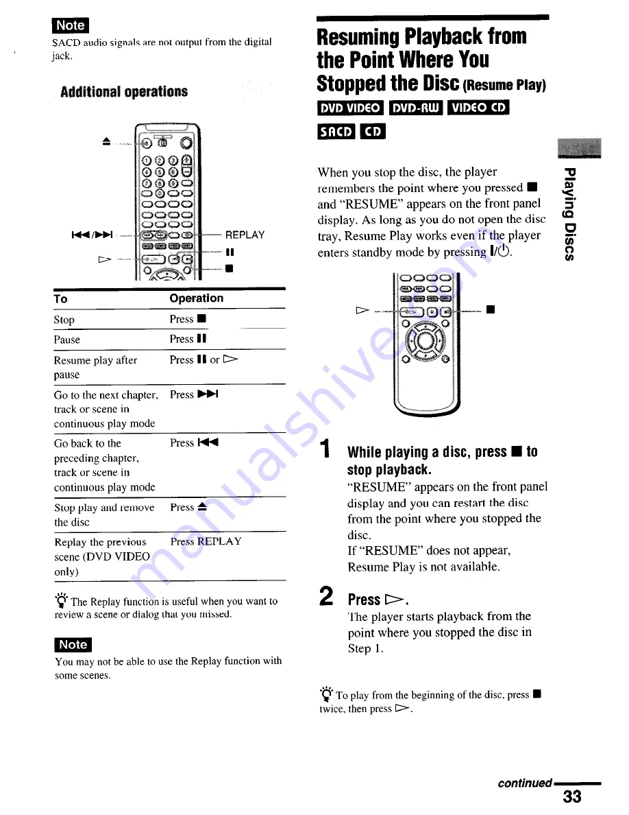 Sony DVP-NSSOOV Скачать руководство пользователя страница 33