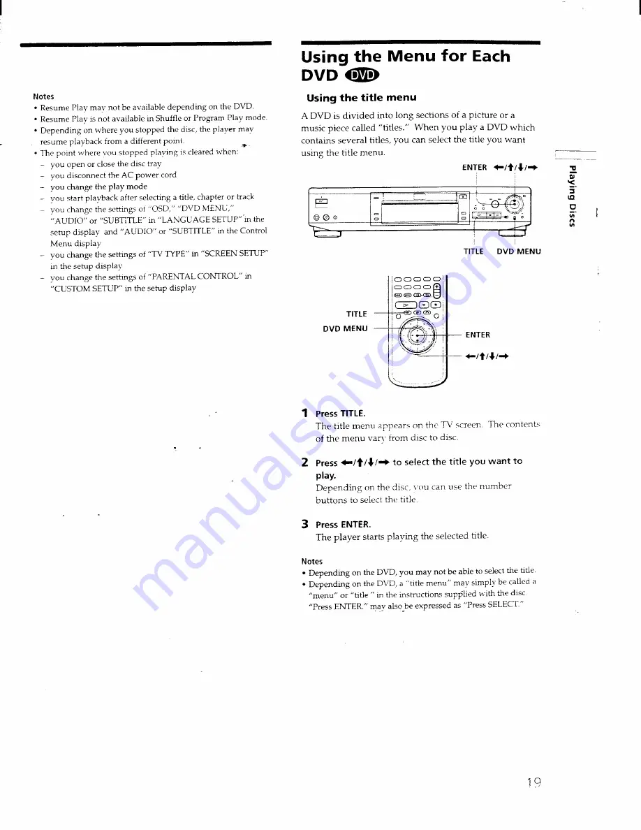 Sony DVP-S550D - Cd/dvd Player Скачать руководство пользователя страница 19