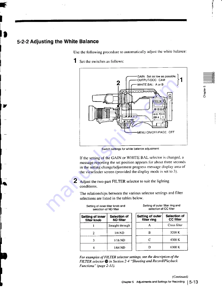 Sony DVW-D600 Operation Manual Download Page 73