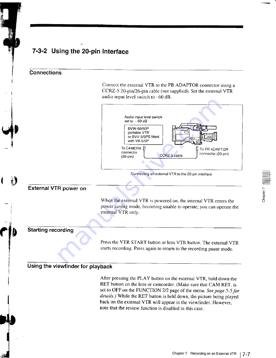 Sony DVW-D600 Operation Manual Download Page 122