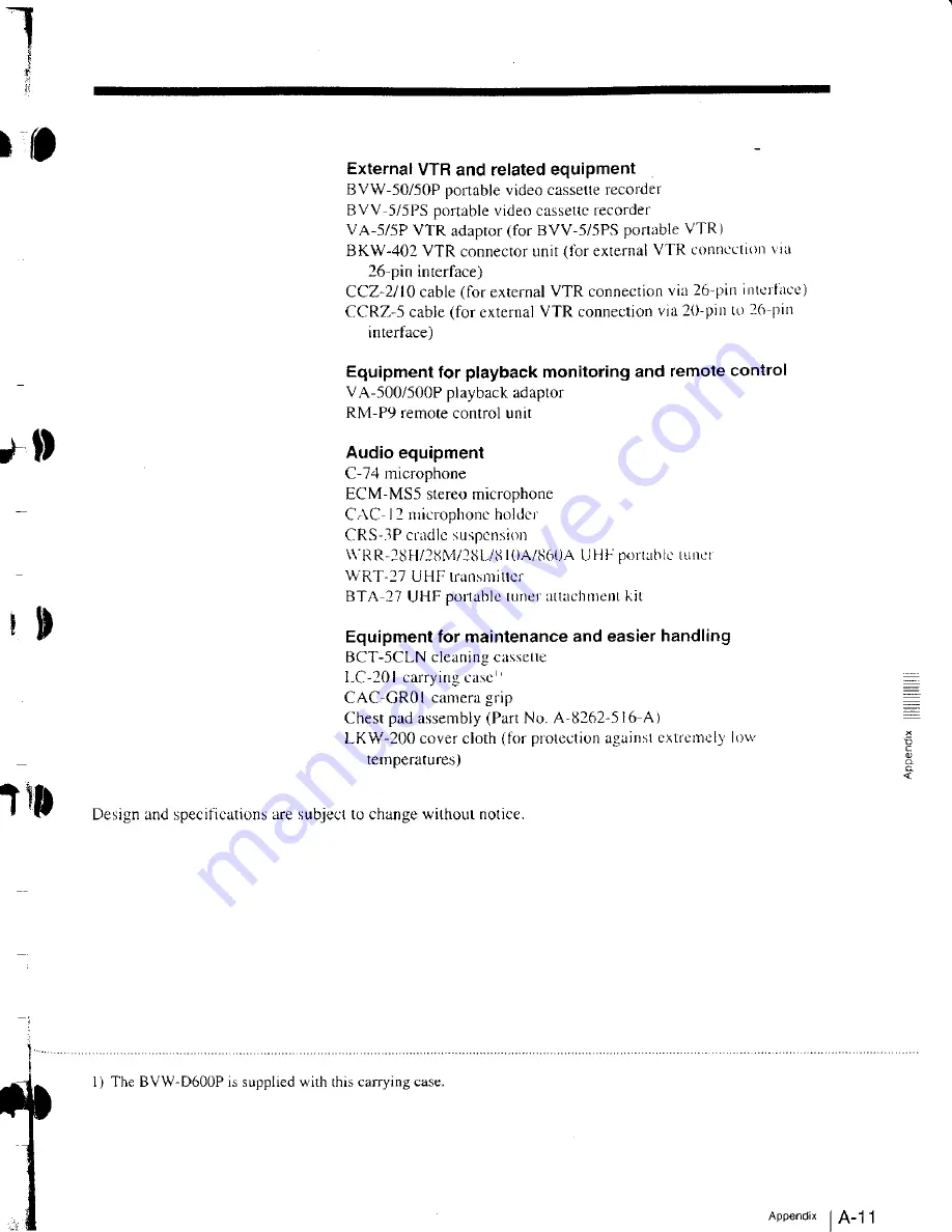 Sony DVW-D600 Скачать руководство пользователя страница 134