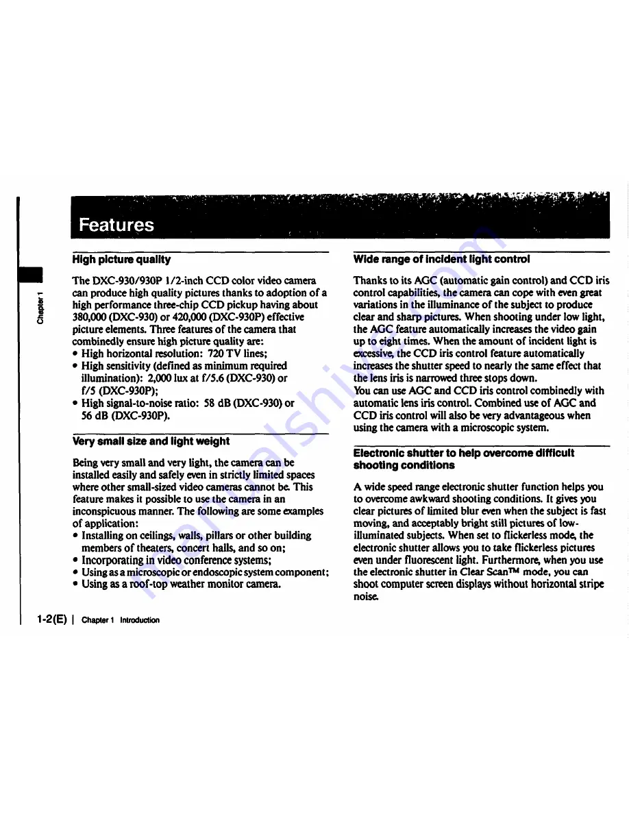 Sony DXC-930 Operating Instructions Manual Download Page 8