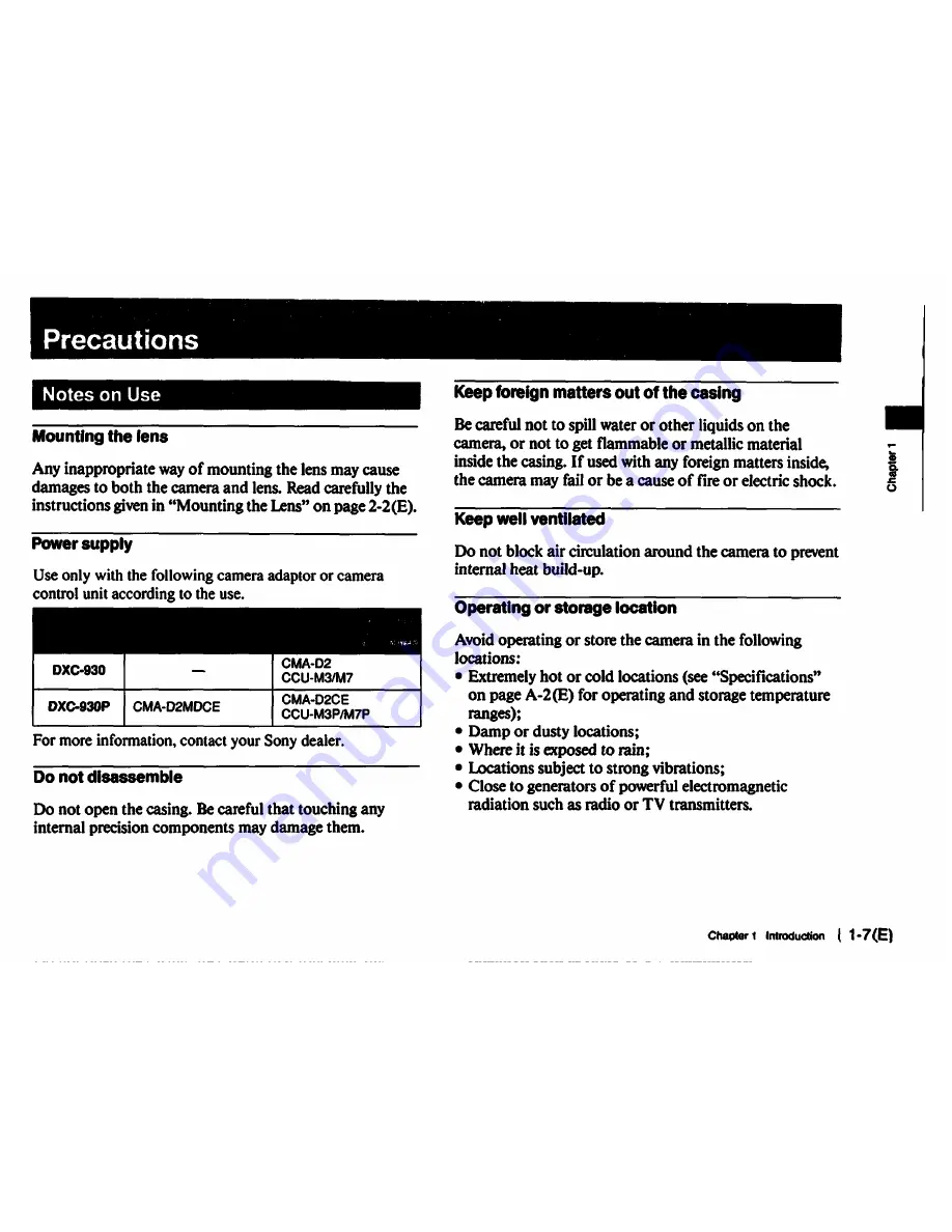 Sony DXC-930 Operating Instructions Manual Download Page 13