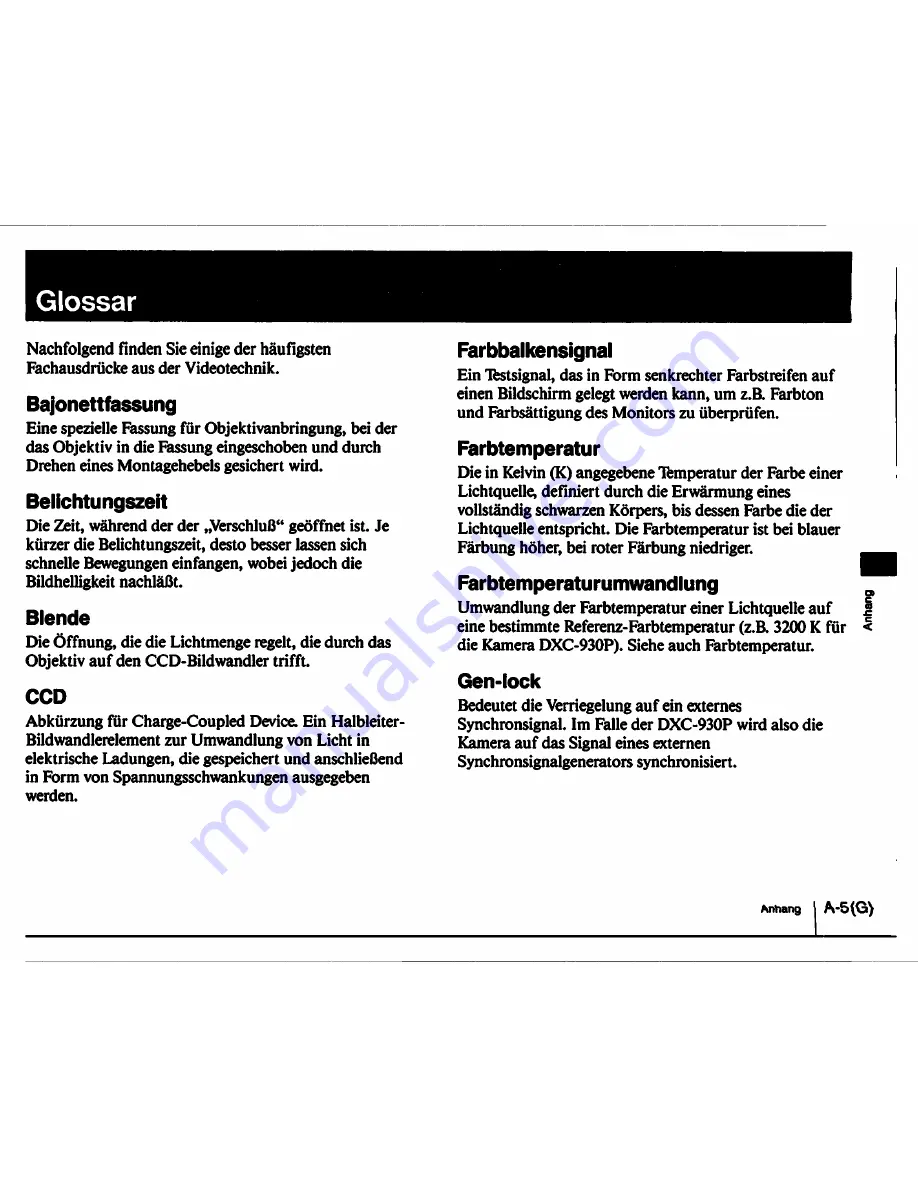 Sony DXC-930 Operating Instructions Manual Download Page 155