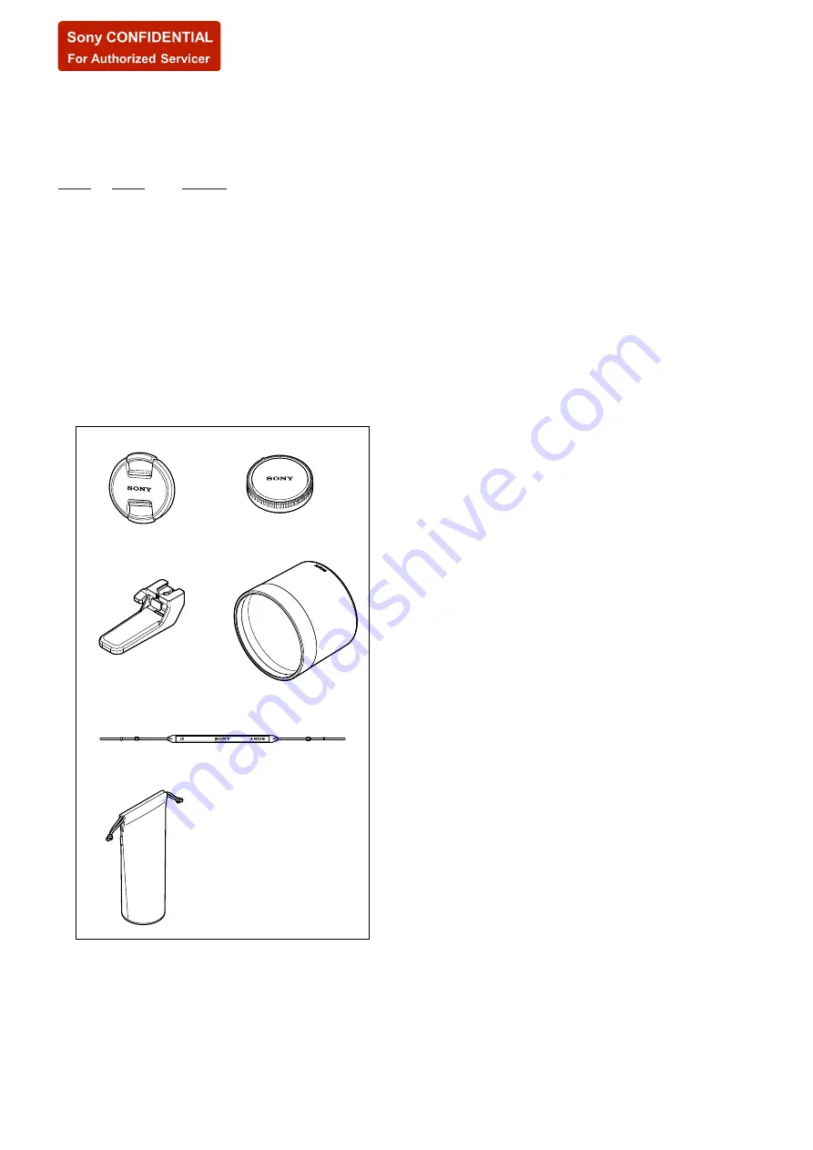 Sony E-mount SEL200600G Service Manual Download Page 69