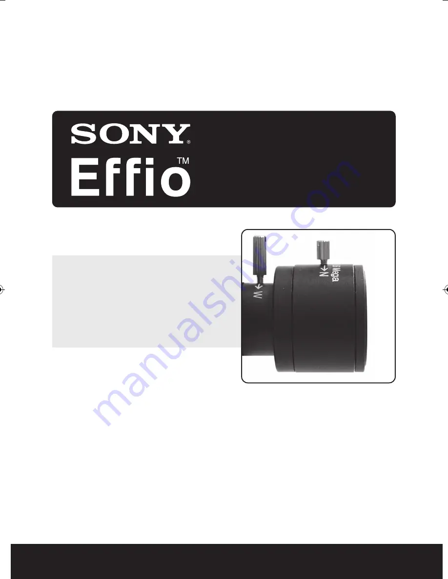 Sony EFFIO IRDOME3XVF PRO User Manual Download Page 4