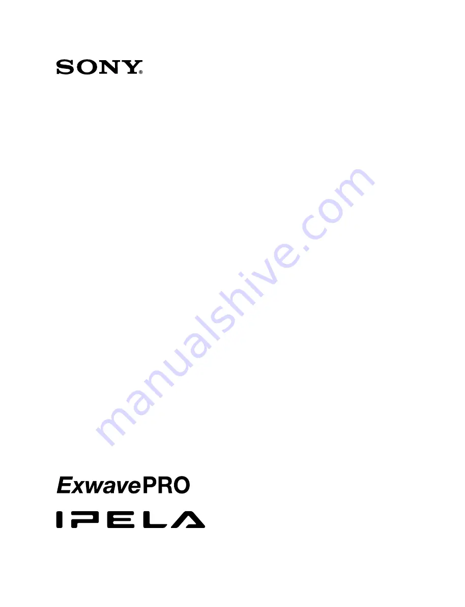 Sony EXWAVEPRO SNC-CM120 Service Manual Download Page 1