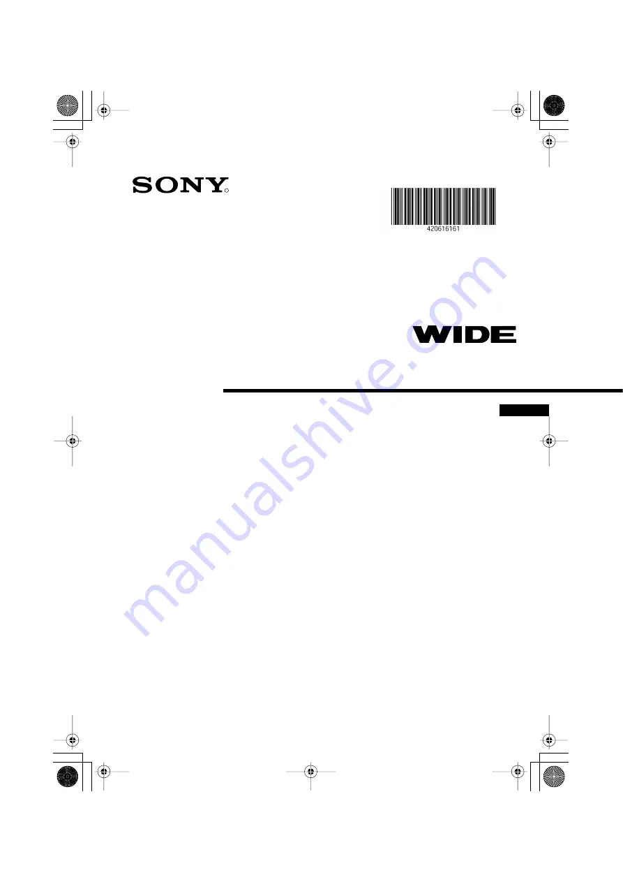 Sony FD Trinitron KV-28LS35B Instruction Manual Download Page 1