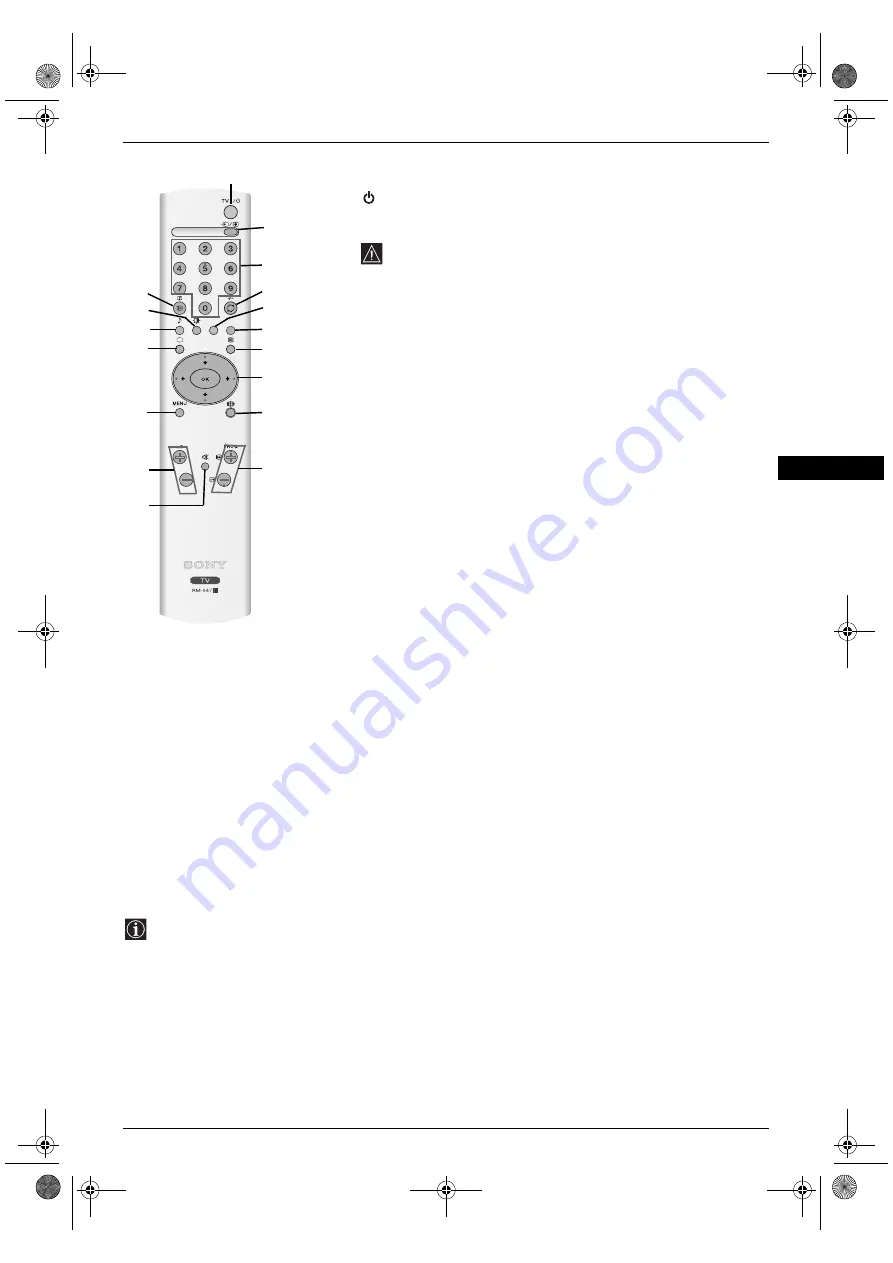 Sony FD Trinitron WEGA KV-28CS70K Operating Instructions Manual Download Page 5