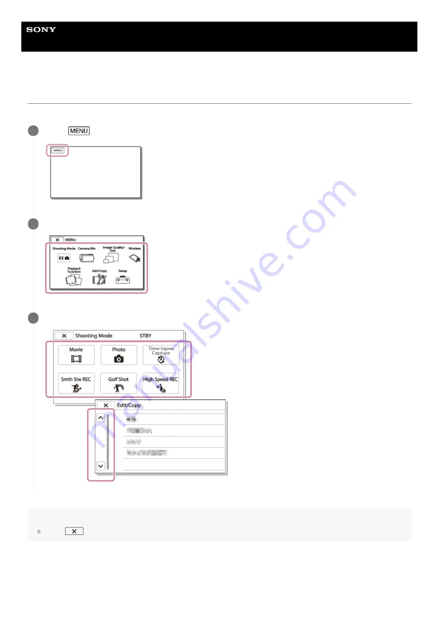 Sony FDR-AX43 Help Manual Download Page 126