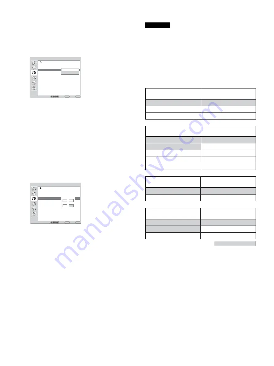 Sony FWD-32LX1 Operating Instructions Manual Download Page 122