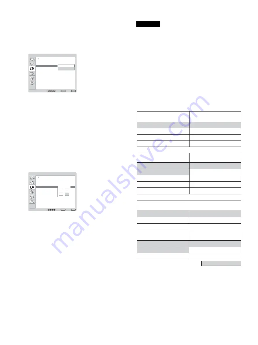 Sony FWD-40LX1 Operating Instructions Manual Download Page 126