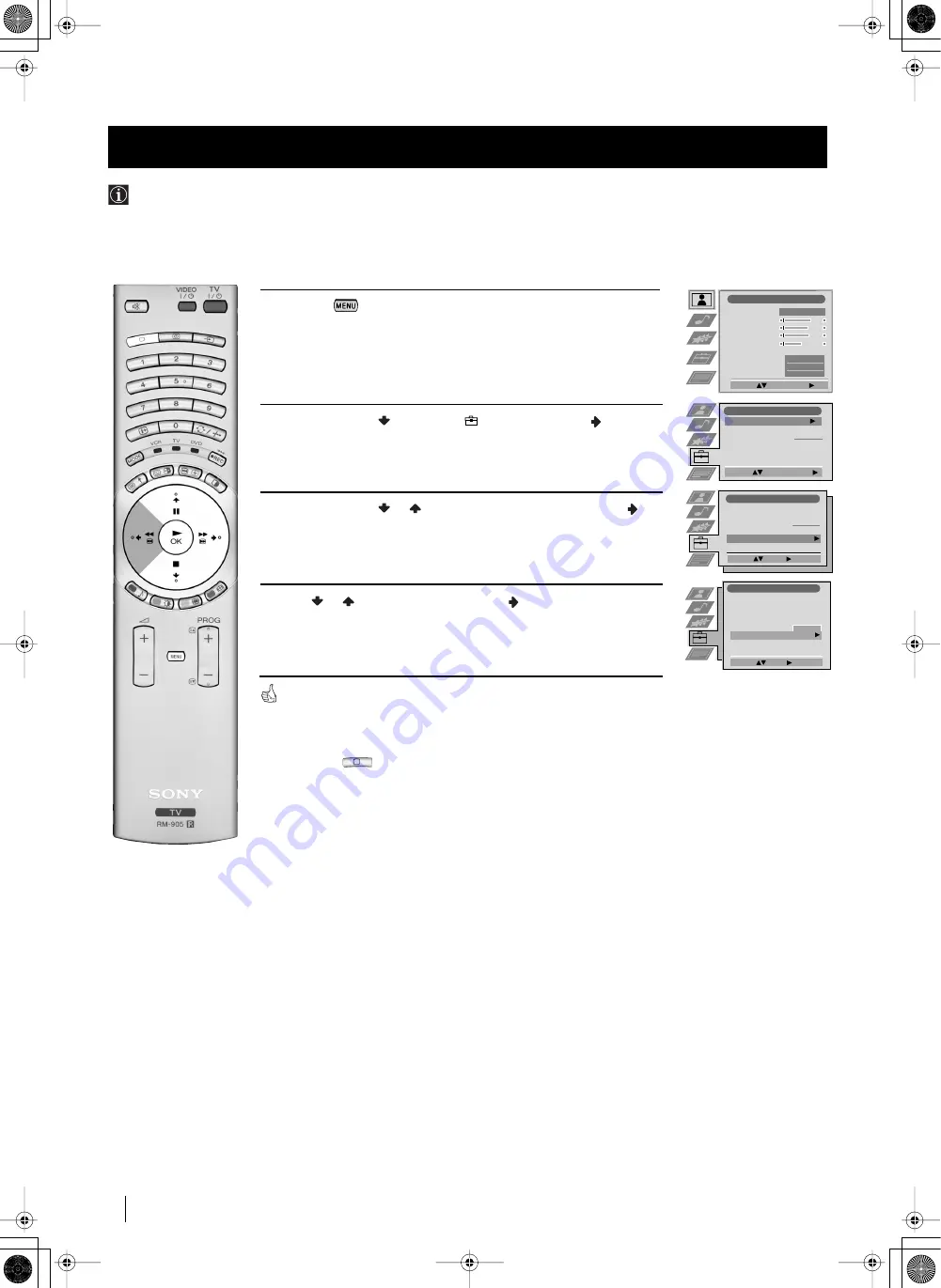 Sony Grand Wega KF-42SX200K Скачать руководство пользователя страница 21