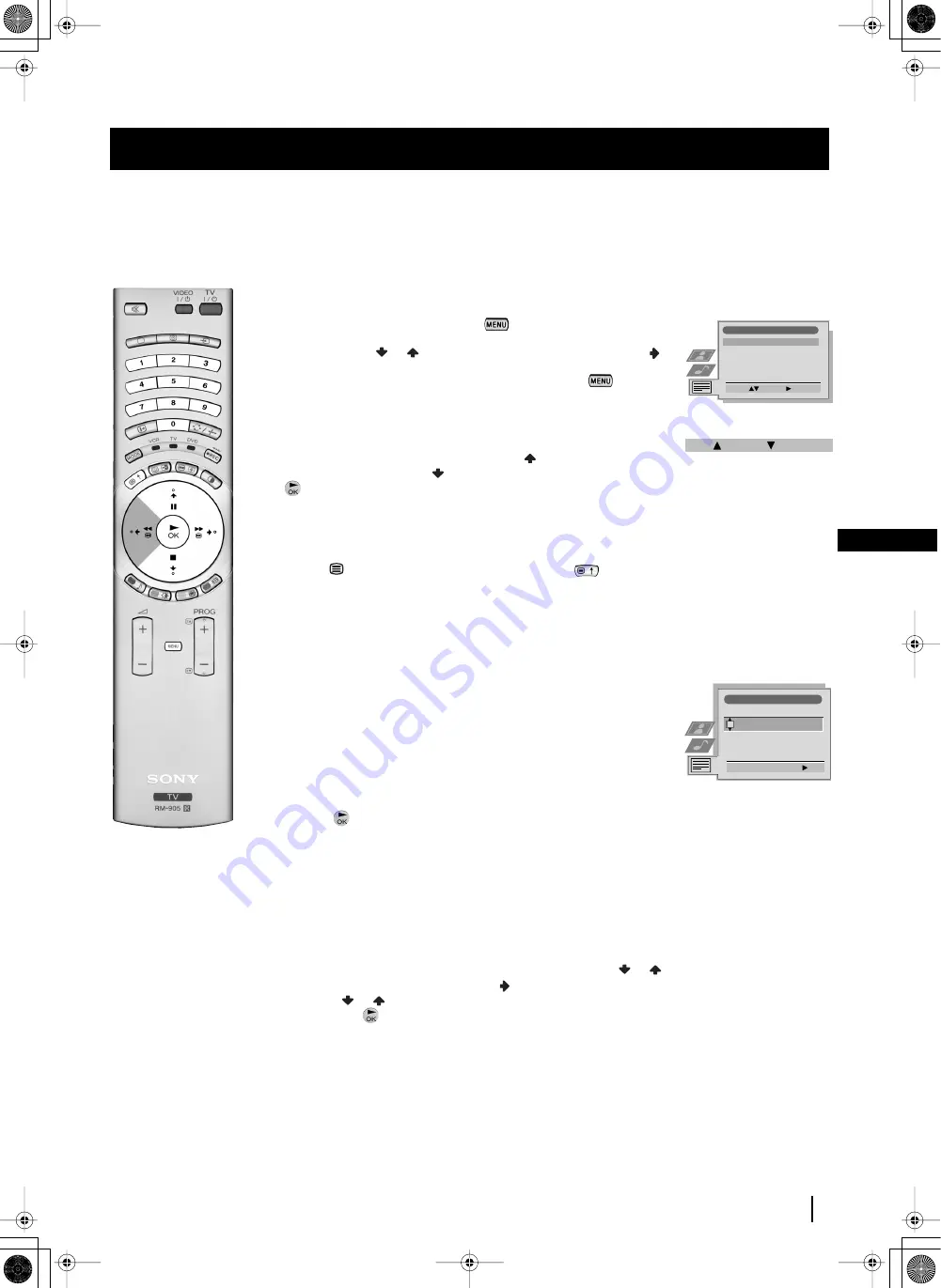 Sony Grand Wega KF-42SX200K Instruction Manual Download Page 26