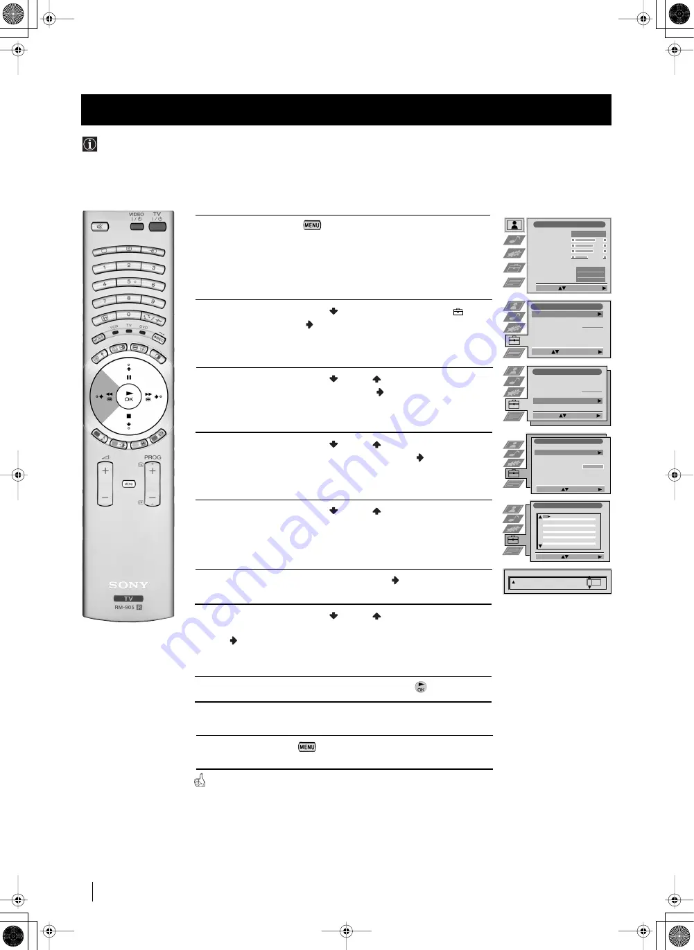 Sony Grand Wega KF-42SX200K Instruction Manual Download Page 52