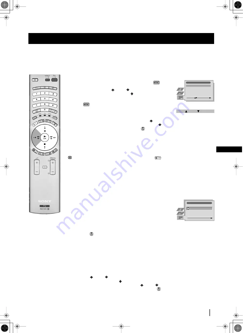 Sony Grand Wega KF-42SX200K Скачать руководство пользователя страница 61