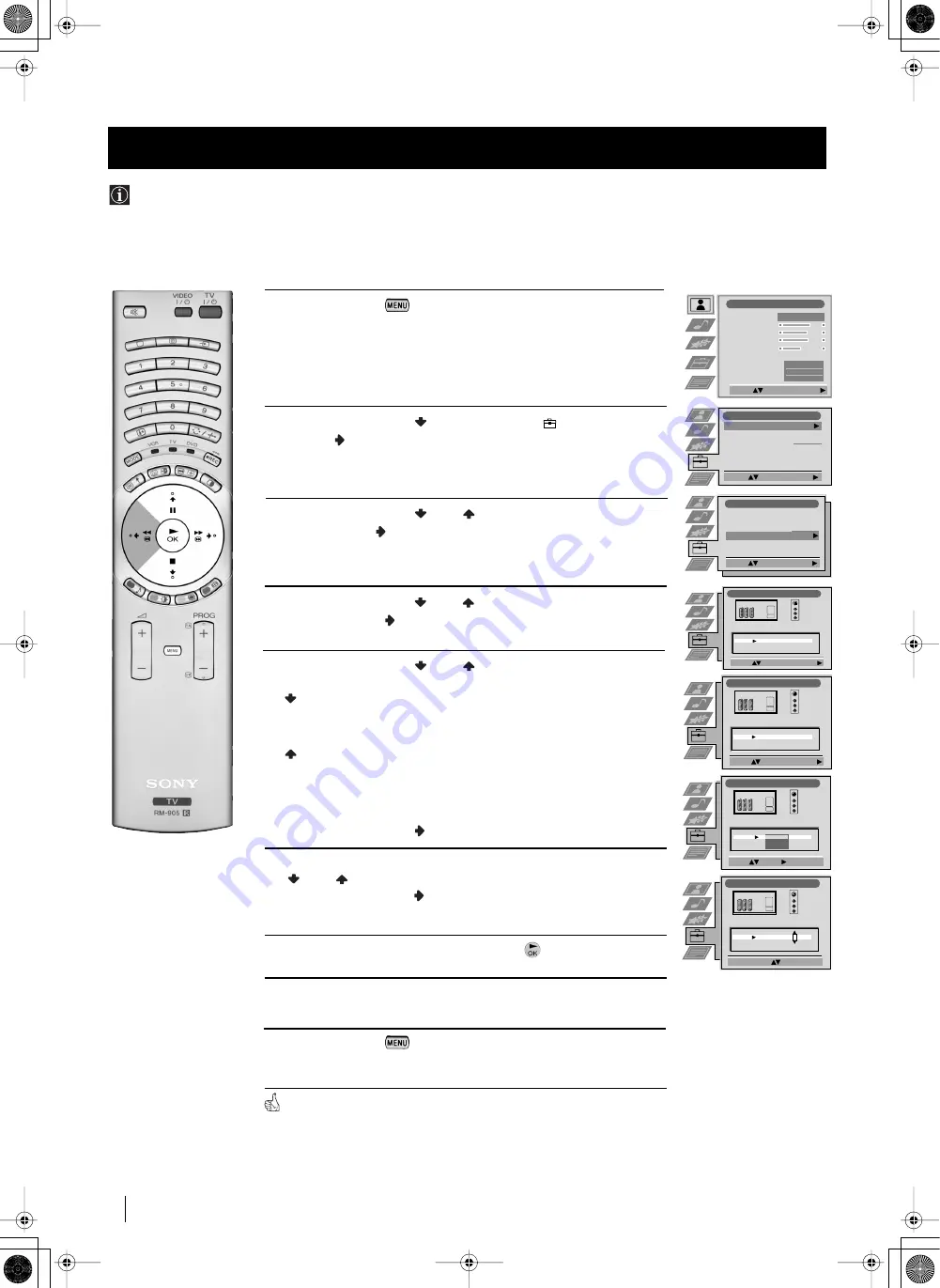 Sony Grand Wega KF-42SX200K Instruction Manual Download Page 93