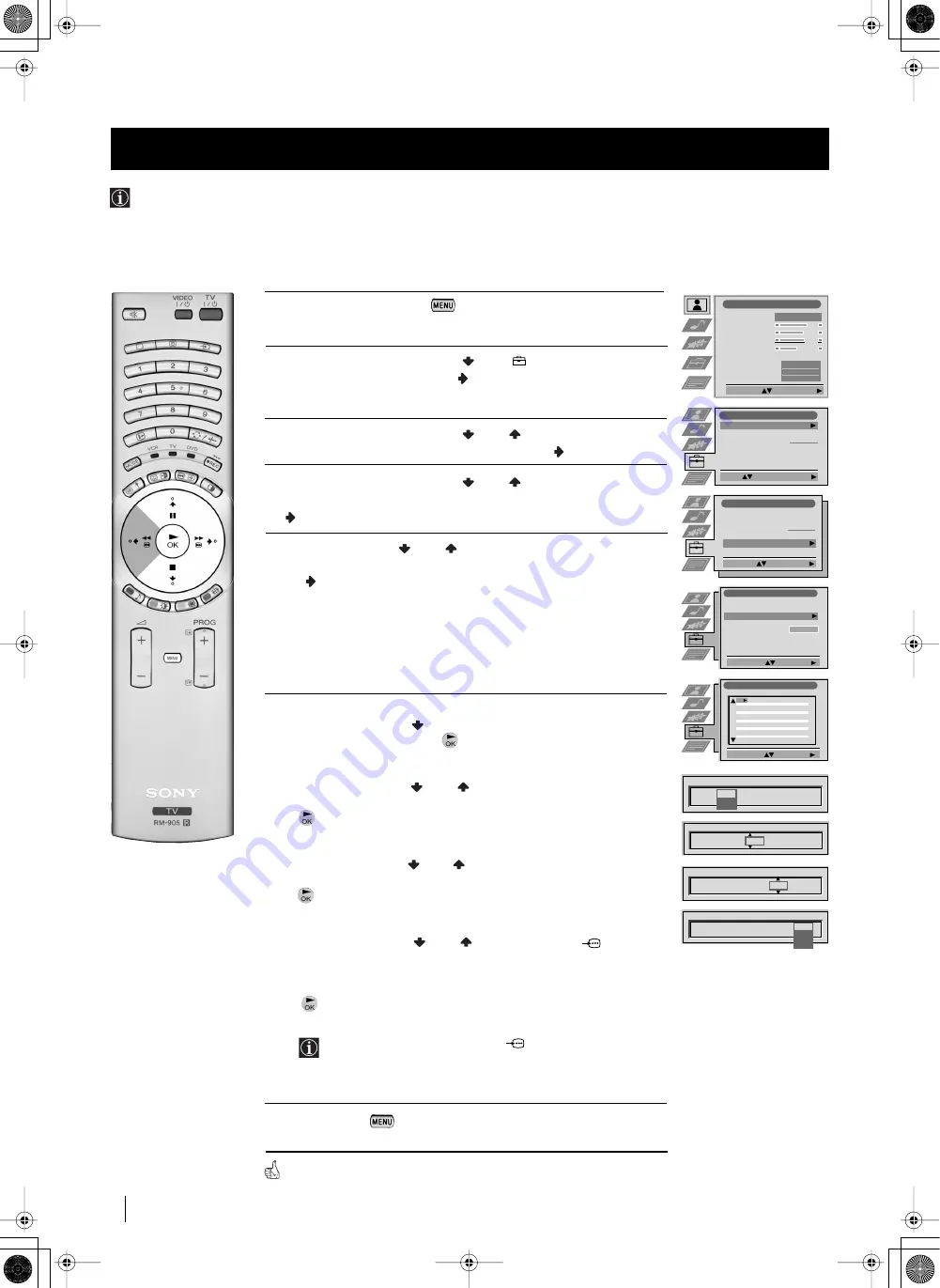 Sony Grand Wega KF-42SX200K Instruction Manual Download Page 124