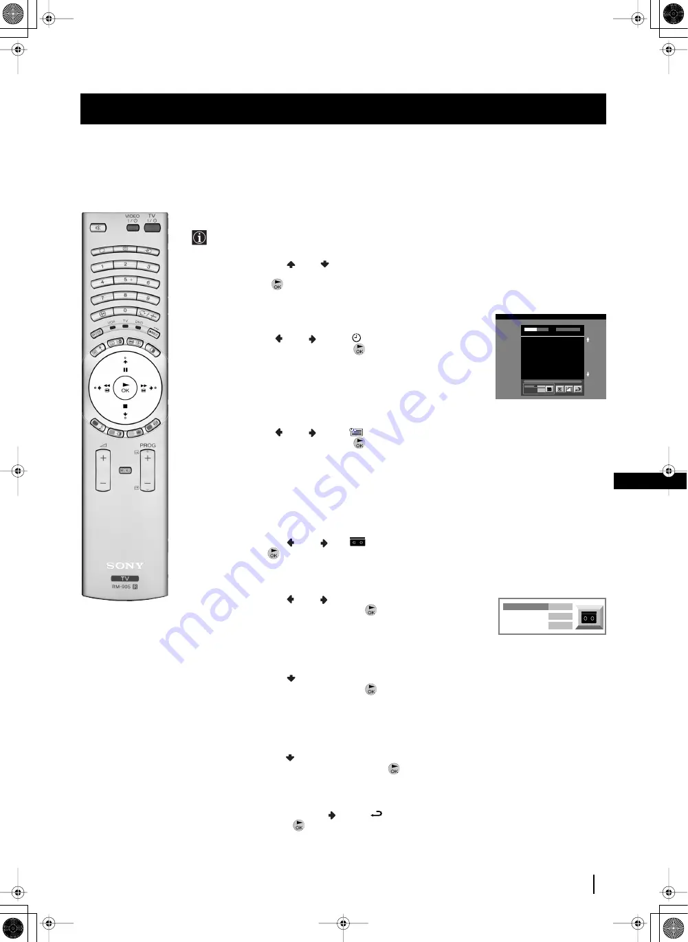 Sony Grand Wega KF-42SX200K Instruction Manual Download Page 133