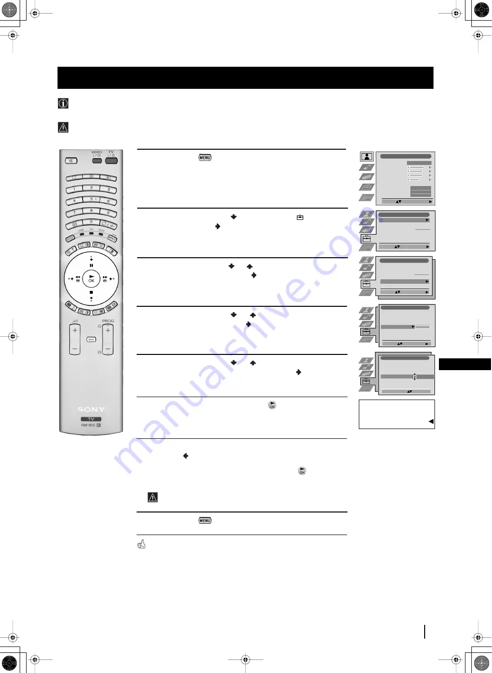 Sony Grand Wega KF-42SX200K Instruction Manual Download Page 160