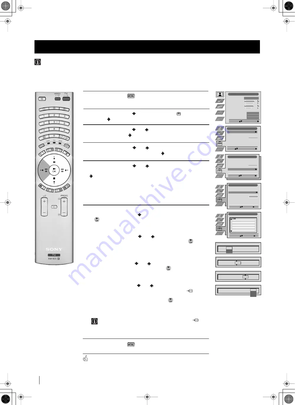 Sony Grand Wega KF-42SX200K Instruction Manual Download Page 194