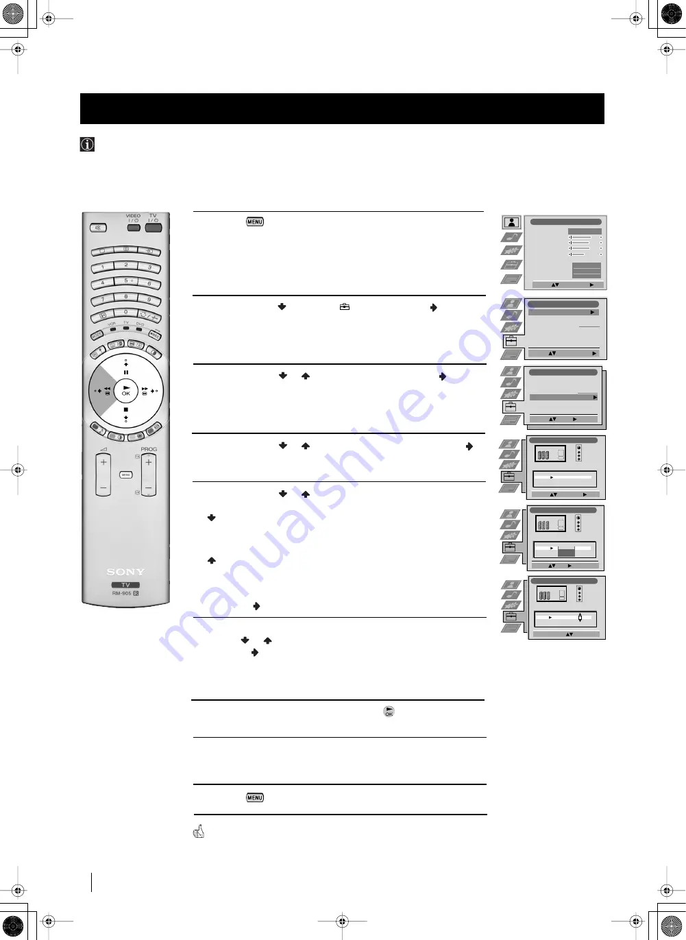 Sony Grand Wega KF-42SX200U Instruction Manual Download Page 24