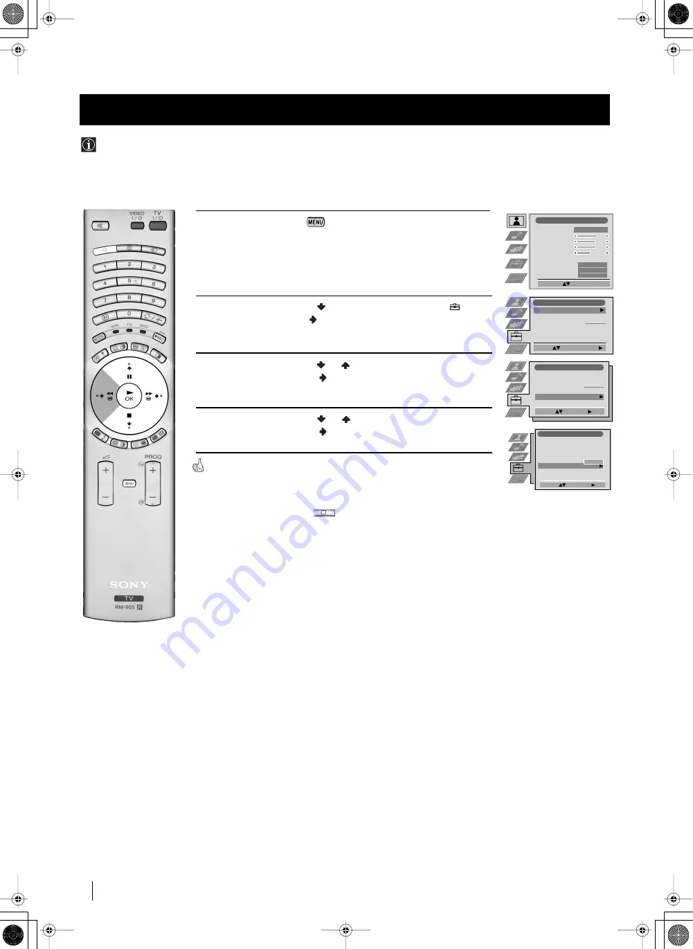 Sony GRAND WEGA KF-50SX200 Instruction Manual Download Page 91