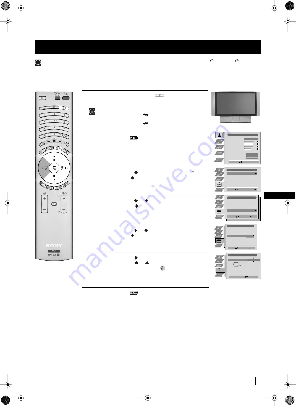 Sony GRAND WEGA KF-50SX200 Instruction Manual Download Page 92