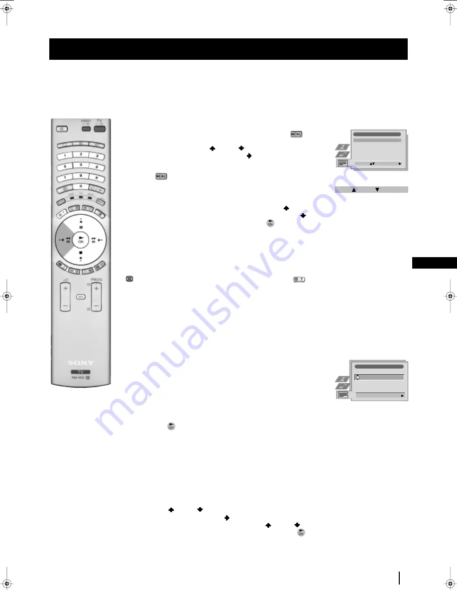 Sony GRAND WEGA KF-50SX200K Скачать руководство пользователя страница 61