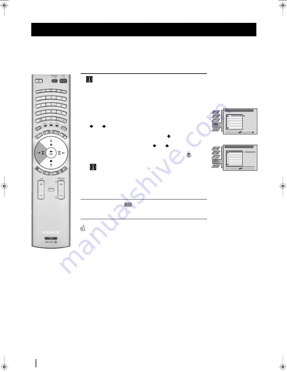 Sony GRAND WEGA KF-50SX200K Instruction Manual Download Page 184