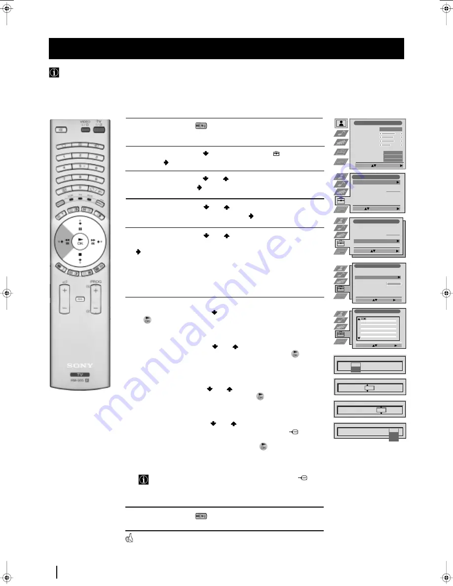 Sony GRAND WEGA KF-50SX200K Instruction Manual Download Page 194