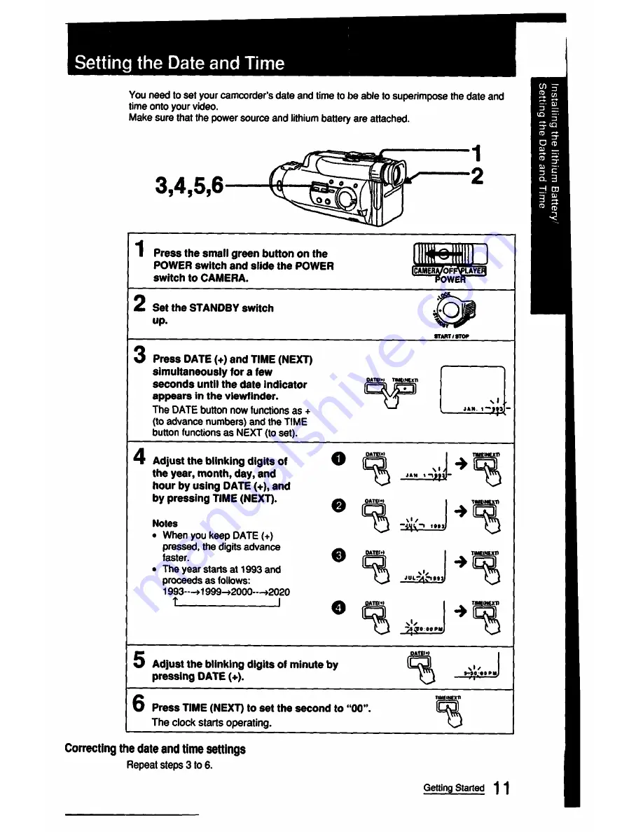 Sony Handgcam CCD-FX420 Service Operation Manual Download Page 11