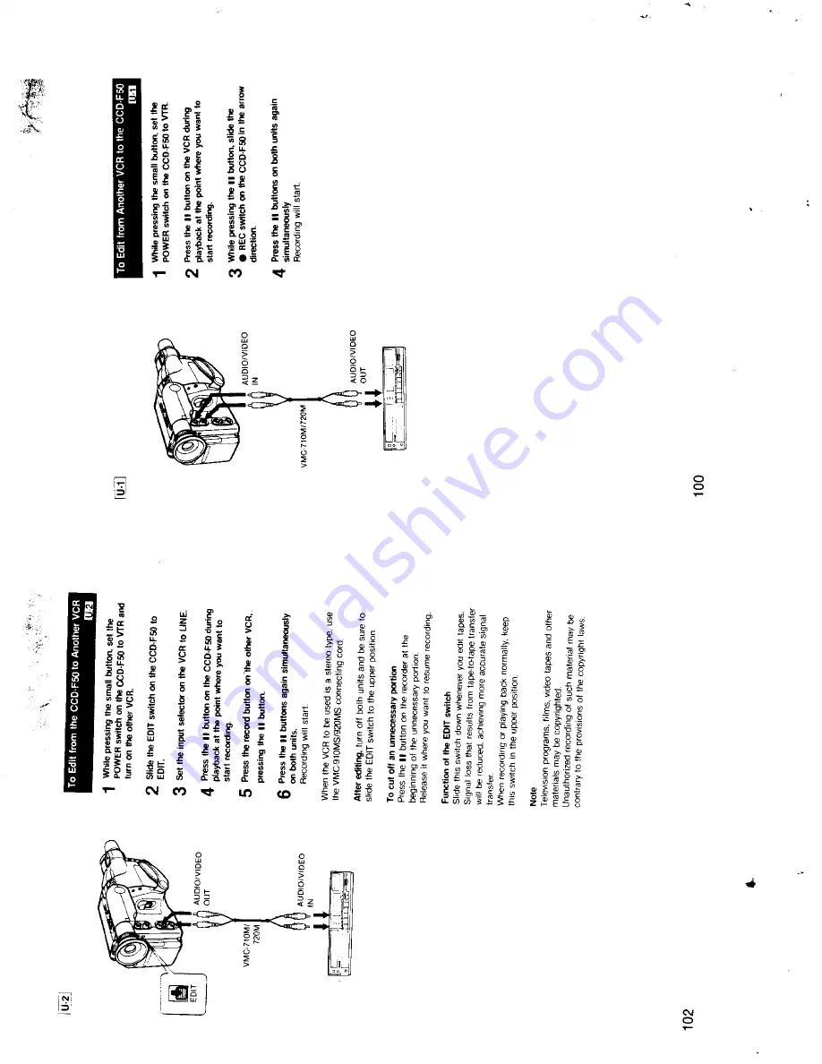 Sony Handycam CCD-F50 Operating Instructions Manual Download Page 25