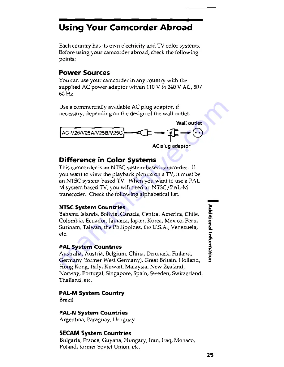 Sony Handycam CCD-FX228 Operation Manual Download Page 25