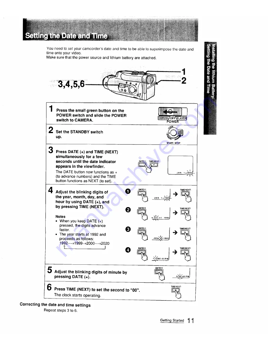 Sony Handycam CCD-FX310 Operation Manual Download Page 11