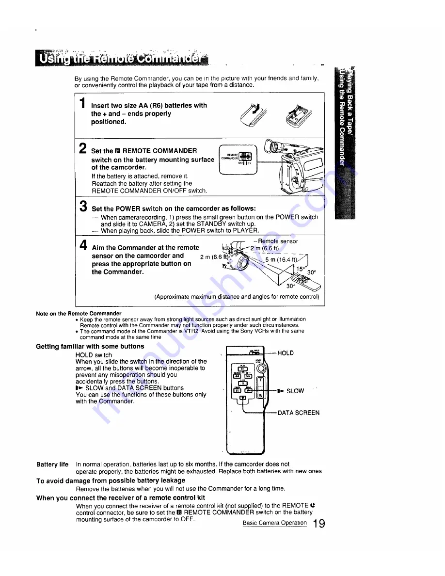 Sony Handycam CCD-FX310 Operation Manual Download Page 19