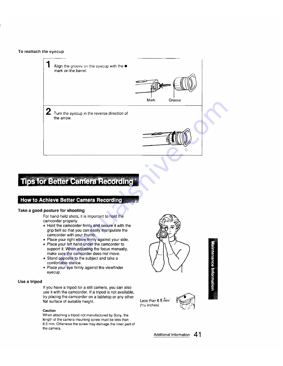 Sony Handycam CCD-FX310 Operation Manual Download Page 41