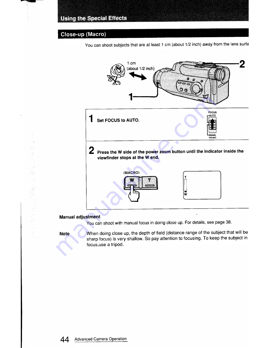 Sony Handycam CCD-FX411 Operation Manual Download Page 44