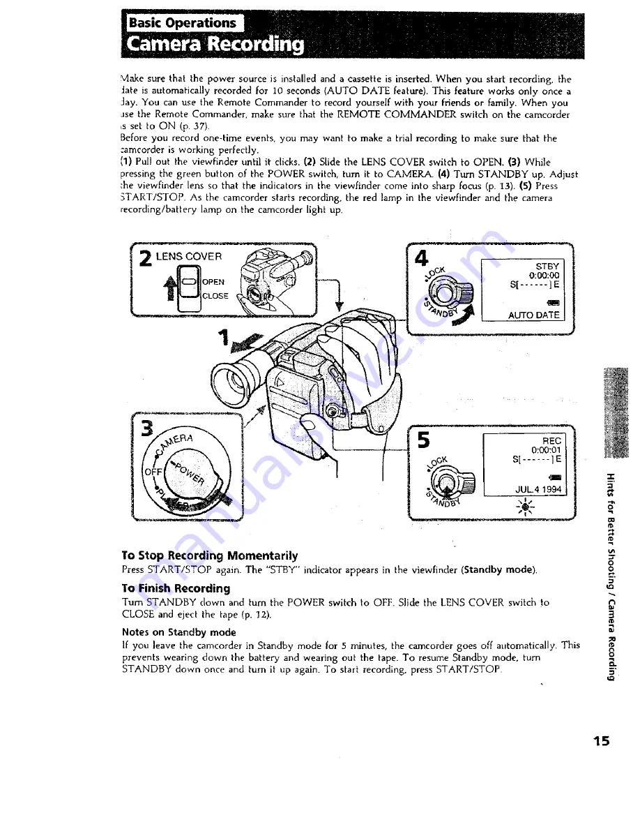 Sony Handycam CCD-TR28 Скачать руководство пользователя страница 15