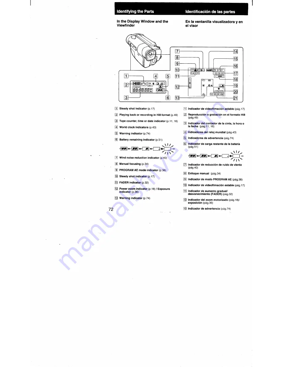 Sony Handycam CCD-TR3 Скачать руководство пользователя страница 72