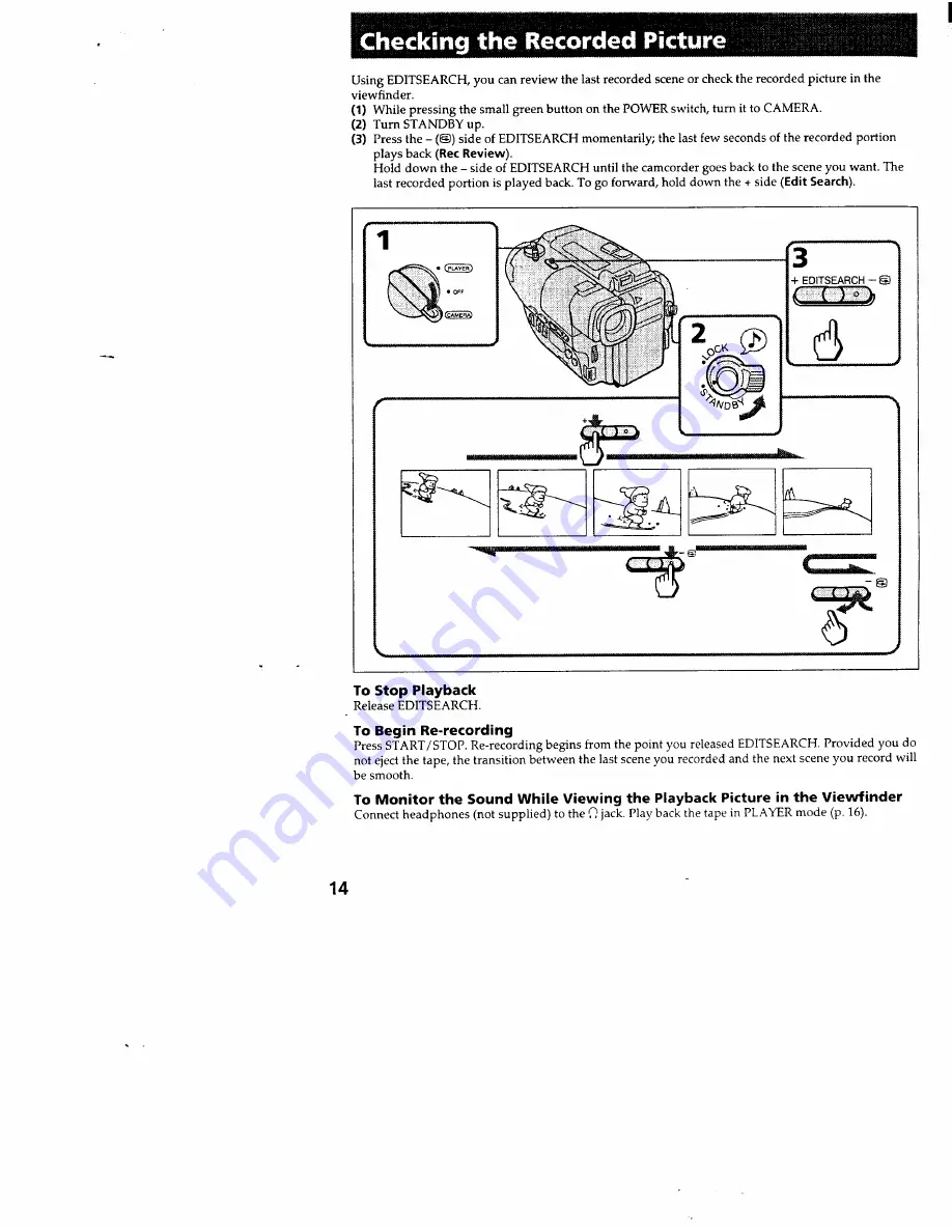 Sony Handycam CCD-TR36 Operation Manual Download Page 14