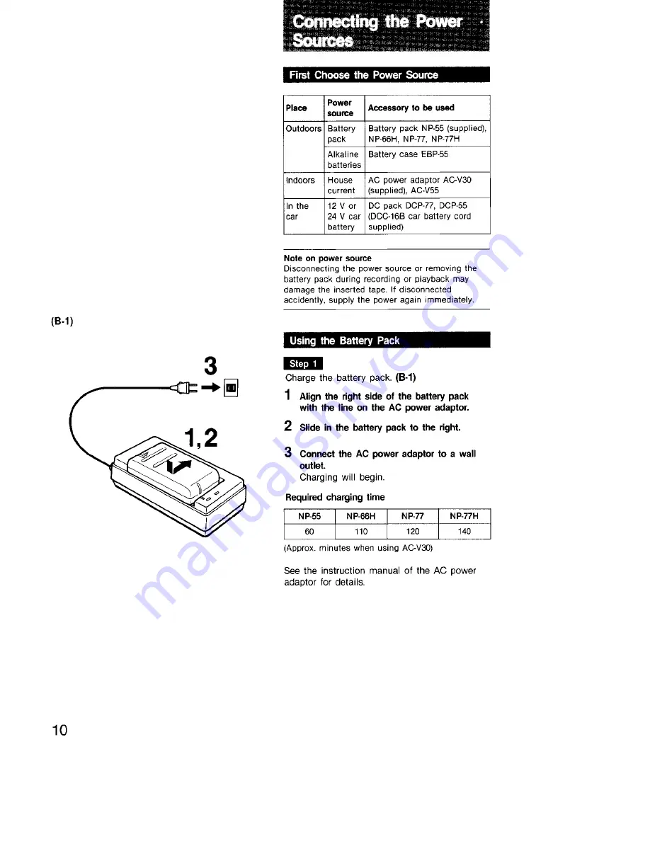 Sony Handycam CCD-TR4 Operating Instructions Manual Download Page 10