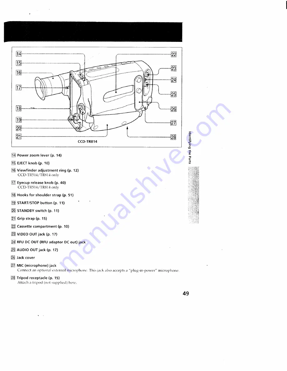 Sony Handycam CCD-TR514 Скачать руководство пользователя страница 49