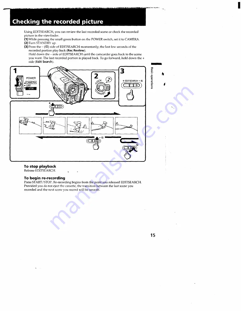 Sony Handycam CCD-TR710 Operating Instructions Manual Download Page 15