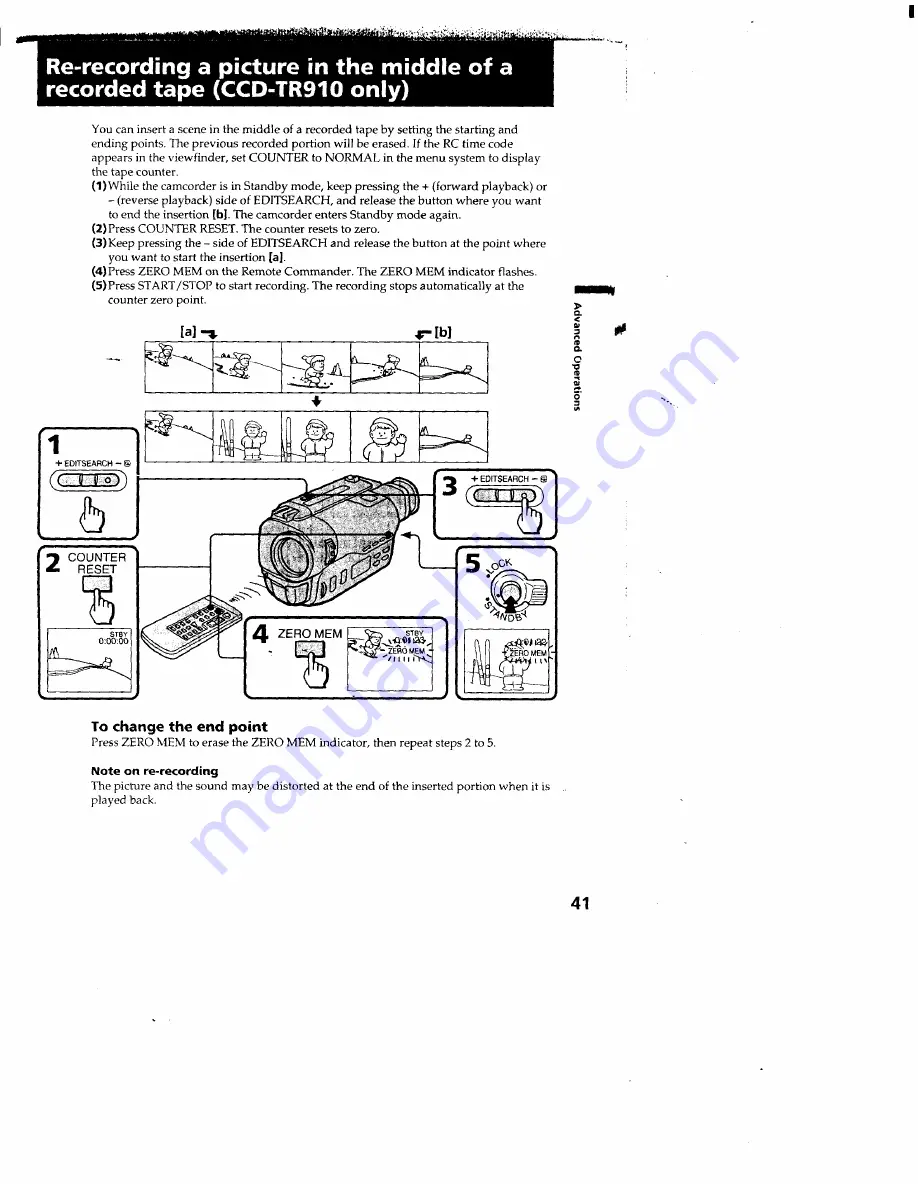 Sony Handycam CCD-TR710 Operating Instructions Manual Download Page 41