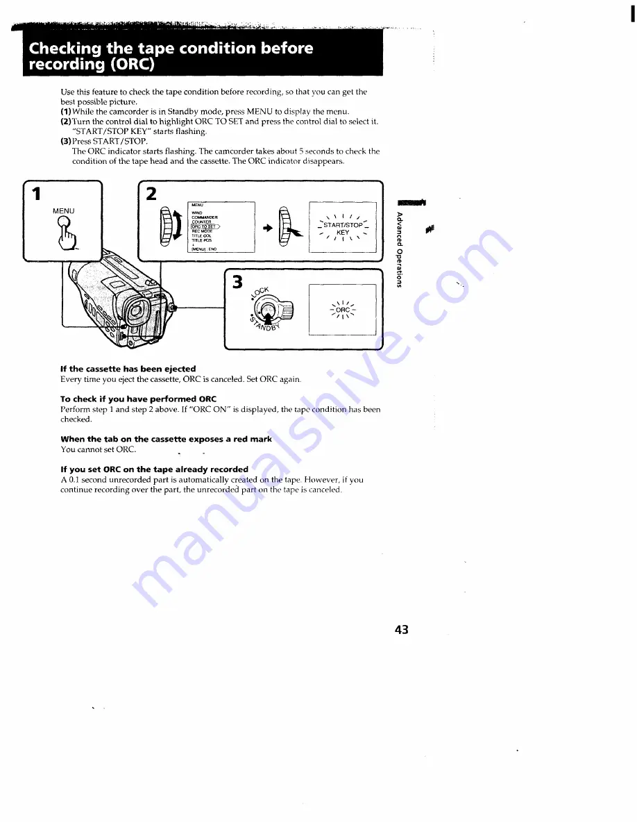 Sony Handycam CCD-TR710 Operating Instructions Manual Download Page 43