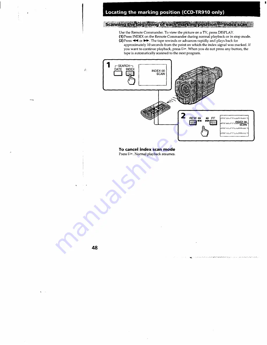 Sony Handycam CCD-TR710 Operating Instructions Manual Download Page 48