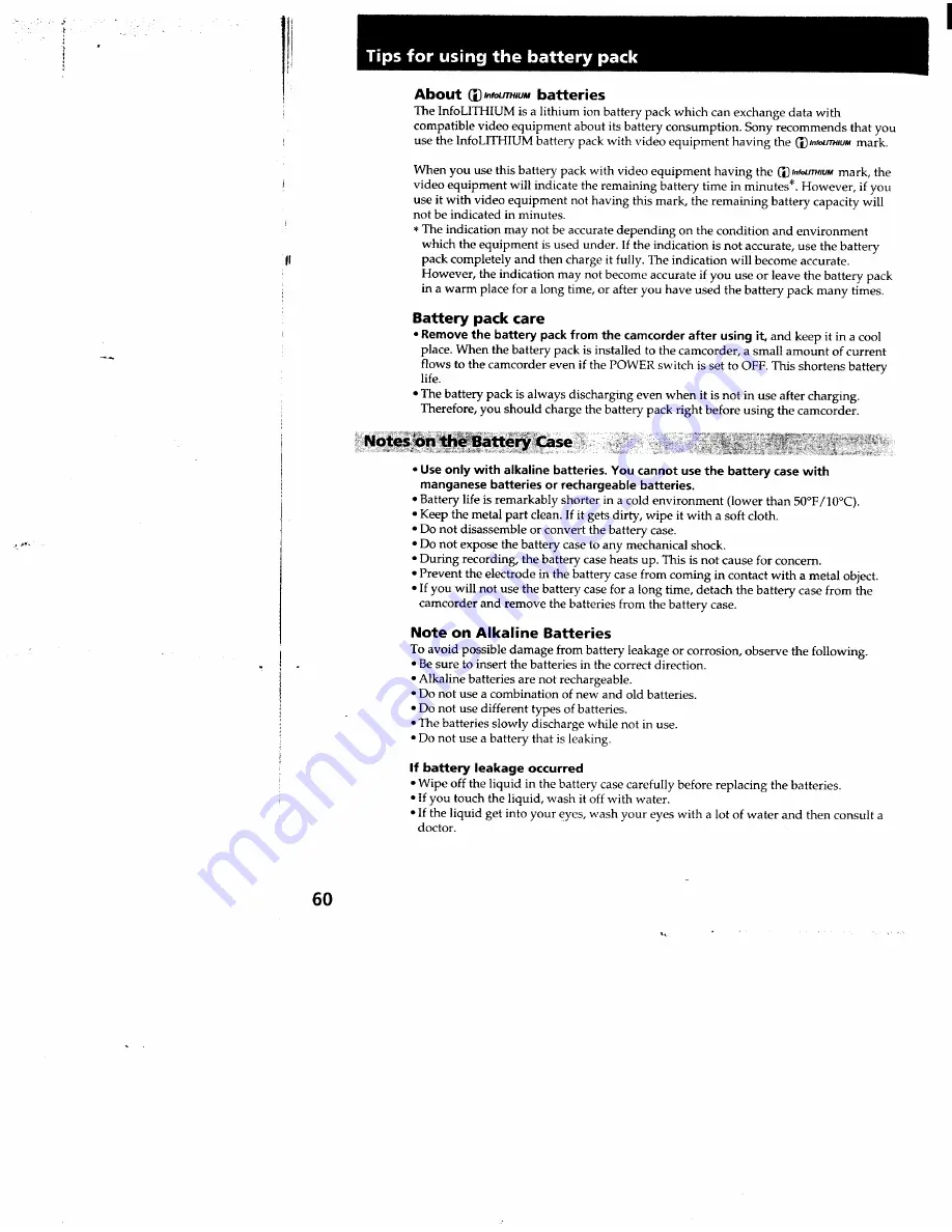 Sony Handycam CCD-TR710 Operating Instructions Manual Download Page 60